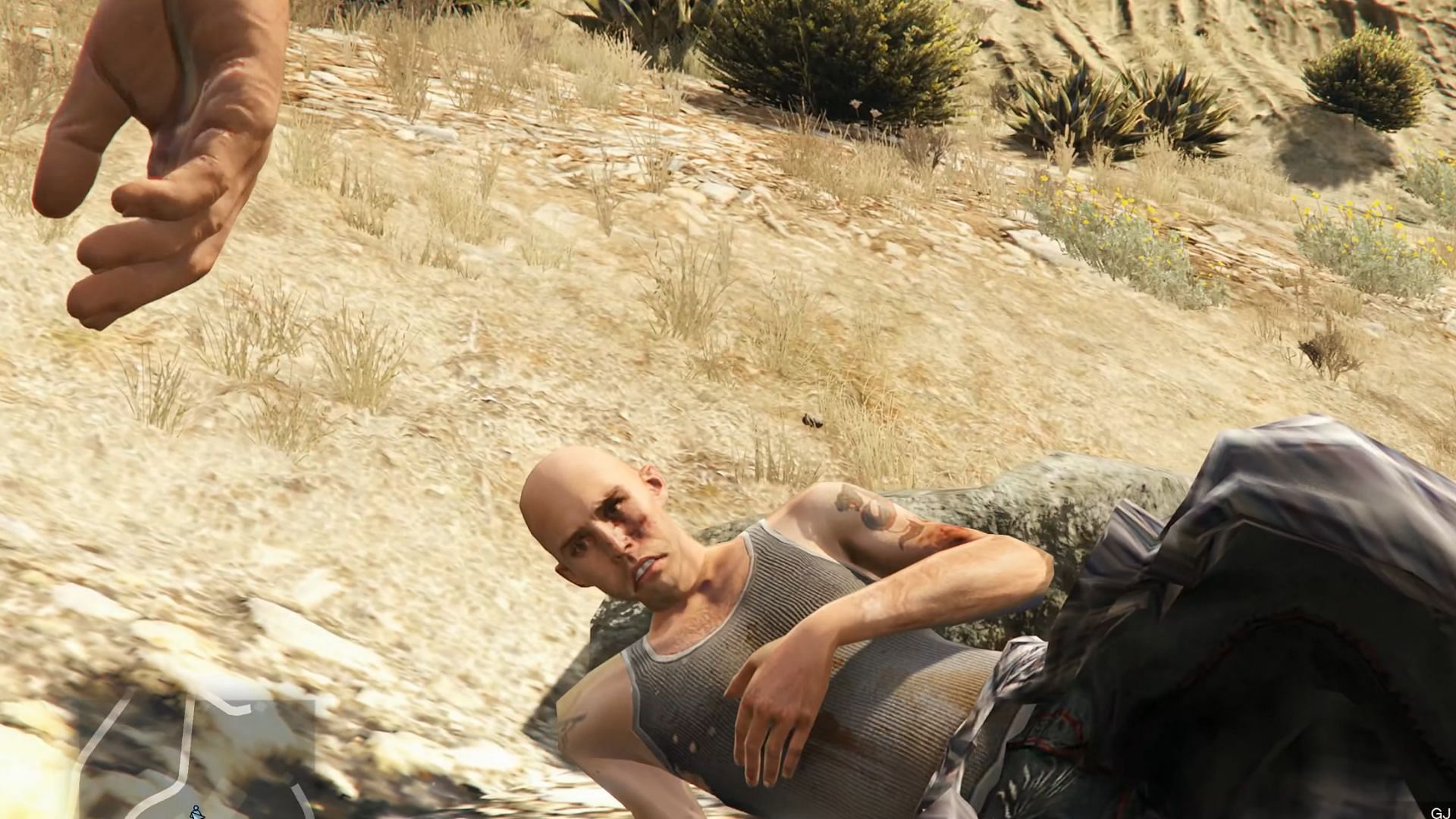 Your first task is to find GJ (Image via Rockstar Games || YouTube/@GTASeriesVideos)